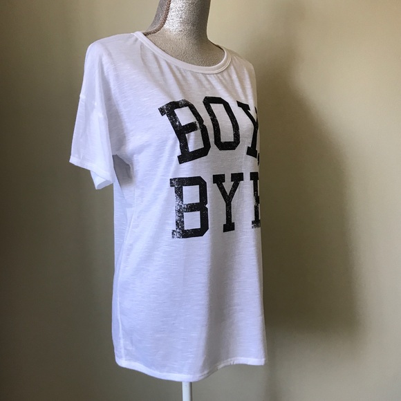 Boy, Bye! White Oversized Graphic T-Shirt - Picture 7 of 8